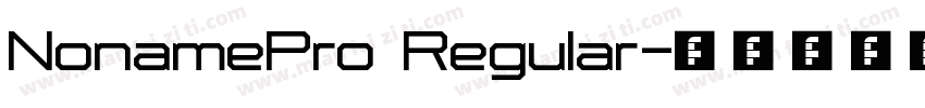 NonamePro Regular字体转换